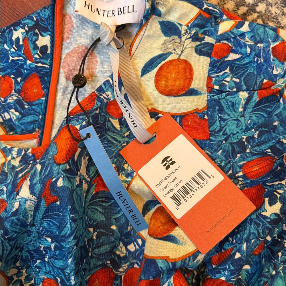 Hunter Bell Casey Blue and Orange Midi Dress - Picture 8 of 8